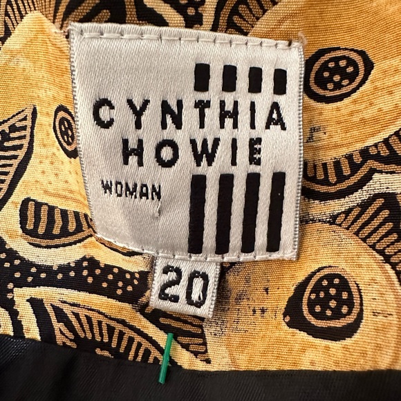 Vintage Cynthia Howie Woman Gold Floral Lined Union Made Blazer Jacket Size 20 - Picture 9 of 9